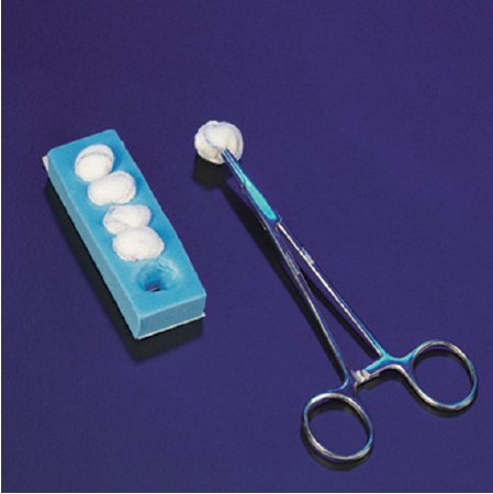DeRoyal - Surgical Cherry Dissector Sponge X-Ray Detectable 1/2 Inch Diameter 5 Count Foam Count Holder Sterile - 30-112