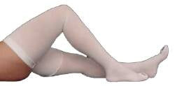 Cure Medical VasCura Anti-embolism Stockings Thigh High X-Large White Inspection Toe - 86