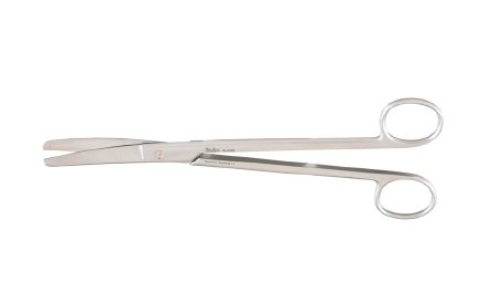 Miltex Miltex Dissecting Scissors Sims 8 Inch Length OR Grade Stainless Steel (German) NonSterile Finger Ring Handle Curved Blade Blunt/Blunt - 5-230