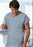 Fashion Seal Uniforms Scrub Shirt Small Ceil Blue 2 Pockets Short Sleeves Unisex - 6796 S