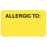 Tabbies Allergy Labels, "Allergic To:" Fluorescent Chartreuse- 1-1/2"W x 7/8"H, 250  per Roll - MAP4910