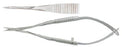 Miltex - Micro Scissors Vannas 3-1/4 Inch Length OR Grade German Stainless Steel NonSterile Serrated Thumb Handle with Spring Straight Blade Sharp Tip / Sharp Tip - 18-1630