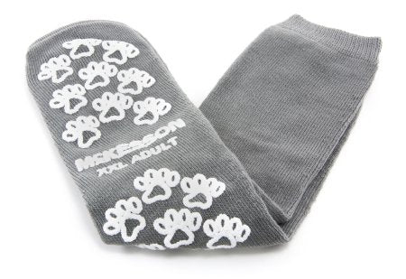 McKesson McKesson Terries Slipper Socks Adult 2X-Large Gray Above the Ankle - 40-3800