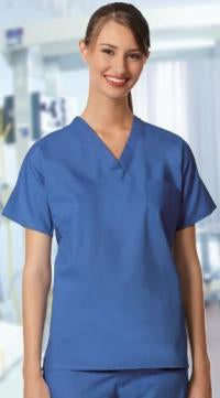 Fashion Seal Uniforms Scrub Shirt Medium Cranberry 2 Pockets Short Sleeves Unisex - 6789-