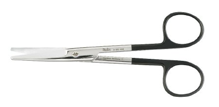 Miltex SuperCut - Operating Scissors Mayo 5-1/2 Inch Length OR Grade German Stainless Steel NonSterile Finger Ring Handle Curved Blade Blunt Tip / Blunt Tip - 5-SC-122