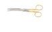 Miltex Carb-N-Sert - Operating Scissors 5-1/2 Inch Length Surgical Grade Stainless Steel / Tungsten Carbide NonSterile Finger Ring Handle Curved Blade Blunt Tip / Blunt Tip - 5-56TC