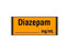 Shamrock Scientific Pre-Printed Label Anesthesia Label DIAZEPAM / _____ mg / mL Orange 1/2 X 500 Inch - SA-210
