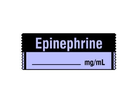 Shamrock Scientific Pre-Printed Label Anesthesia Label EPINEPHRINE / _____ mg / Ml Violet 1/2 X 500 Inch - SA-284