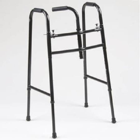 Patterson Medical Supply Stroke Dual Release Folding Walker Adjustable Height Aluminum Frame 400 lbs. Weight Capacity 30 to 40 Inch Height - 1778