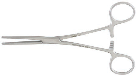 Miltex - Hemostatic Forceps Rochester-Carmalt 6-1/4 Inch Length OR Grade German Stainless Steel NonSterile Ratchet Lock Finger Ring Handle Straight Serrated Tip - 7-170