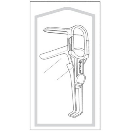Sklar SklarSpec Vaginal Speculum Graves Sterile Floor Grade Plastic Medium Double Blade Duckbill Disposable Without Light Source Capability - 96-2604