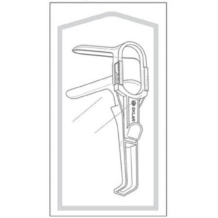 SklarSpec - Vaginal Speculum Graves Sterile Floor Grade Plastic Medium Double Blade Duckbill Disposable Without Light Source Capability - 96-2604