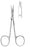 MeisterHand - Tenotomy Scissors Stevens 4-1/8 Inch Length Surgical Grade Stainless Steel NonSterile Finger Ring Handle Curved Blunt Tip / Blunt Tip - MH18-1466