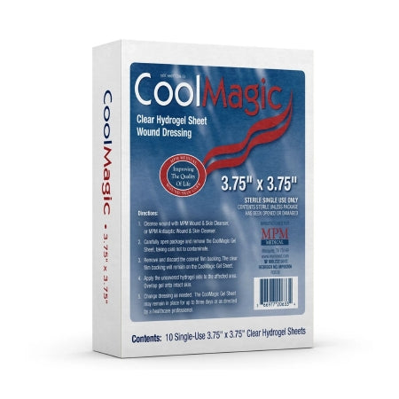 CoolMagic - Hydrogel Dressing 3-3/4 X 3-3/4 Inch Square 1 Count Sterile - MP00206