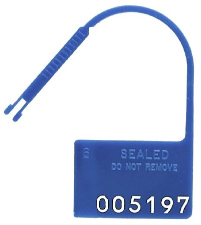 RD Plastics Company RD Plastics Padlock Seal Numbered Blue Plastic - R83