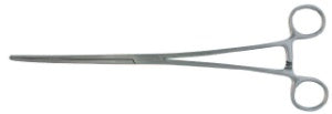 BR Surgical BR Surgical Dressing Forceps Bozeman 10-1/2 Inch Surgical Grade Stainless Steel NonSterile Ratchet Lock Finger Ring Handle Double Curved - BR16-23126