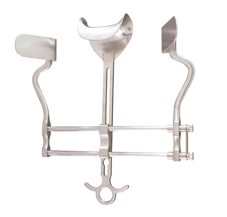 Miltex Abdominal Retractor Balfour Side Blade-2-3/4 Inch / Center Blade-3 X 1-3/4 Inch OR Grade - 11-424