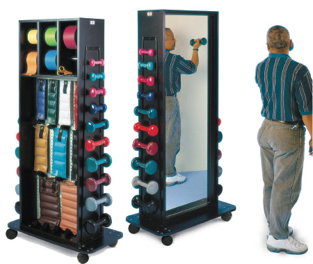 Hausmann Industries Combination Weight / Storage Rack With Equipment 18 X 30 X 72 Inch Black - 5560-100