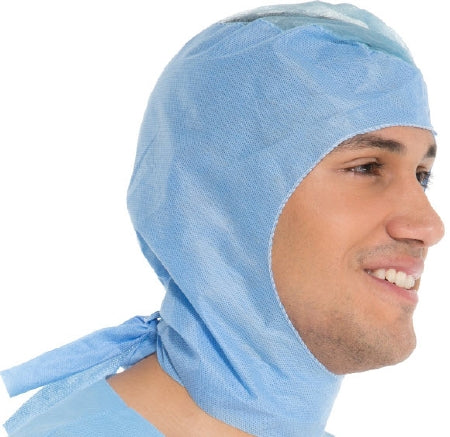 O&M Halyard Inc Surgical Hood One Size Fits Most Blue Ties - 69110