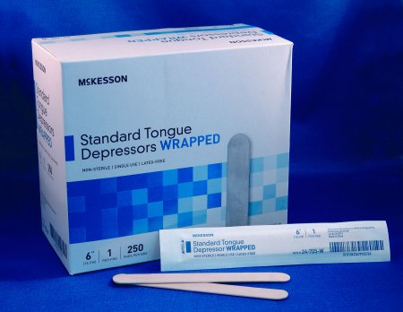 McKesson McKesson Tongue Depressor Senior 6 Inch Wood 17.5 mm Wide Blade - 24-202