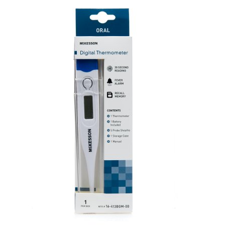 McKesson McKesson Digital Oral Thermometer Standard Probe Hand-Held - 16-413BKG