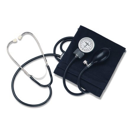 Omron - Aneroid Sphygmomanometer Combo Kit Pocket Style Hand Held Size Large Nylon Cuff 22 Inch Stethoscope Tube - 0104MAJ