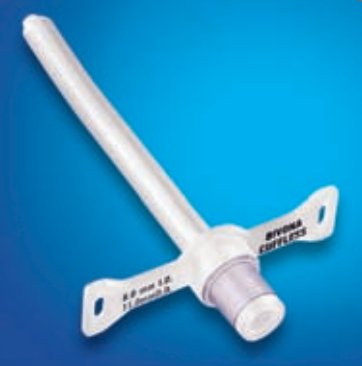 Bivona Hyperflex Extra Length - Tracheostomy Tube Fixed Neck Flange Size 8 Uncuffed - 60AFHXL80