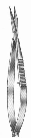 HerMann - Tenotomy Scissors Westcott 4-1/2 Inch Length Surgical Grade Stainless Steel NonSterile Thumb Handle with Spring Curved Sharp Tip / Sharp Tip - H-061