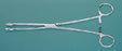 Miltex - Sponge Forceps Foerster 7 Inch Length OR Grade German Stainless Steel NonSterile Ratchet Lock Finger Ring Handle Straight Smooth Tip - 7-606