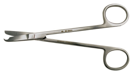 BR Surgical - Stitch Scissors Littauer 5-1/2 Inch Length Surgical Grade Stainless Steel NonSterile Finger Ring Handle Straight Blunt Tip / Blunt Tip - BR08-80414