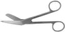 BR Surgical BR Surgical Bandage Scissors Lister 5-1/2 Inch Length Surgical Grade Stainless Steel NonSterile Finger Ring Handle Angled Blunt/Blunt - BR08-90114