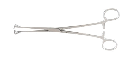 Miltex - Tissue Forceps Babcock 8-1/4 Inch Length OR Grade German Stainless Steel NonSterile Ratchet Lock Finger Ring Handle Straight 10 mm Wide Fenestrated Triangular Jaws - 16-46