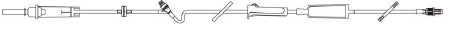 Baxter Continu-Flo Administration Set 10 Drops / mL Drip Rate 106 Inch Tubing 1 Port - ACT8570