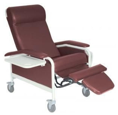 Winco Multi-Position Recliner Taupe Vinyl Upholstered Four Swivel Casters Four Swivel Casters - 6531-03