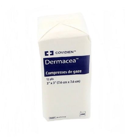 Cardinal Dermacea Gauze Sponge Cotton 12-Ply 3 X 3 Inch Square NonSterile - 441219