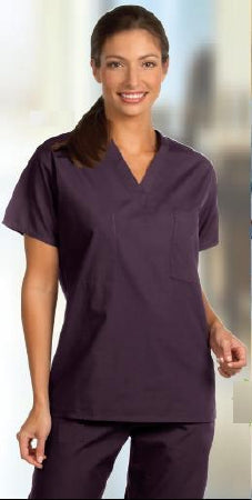 Fashion Seal Uniforms Poplin Scrub Shirt Large Ceil Blue 1 Pocket Short Sleeves Unisex - 6691-L