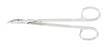 Miltex - Operating Scissors Quimby 5 Inch Length OR Grade German Stainless Steel NonSterile Finger Ring Handle Strongly Curved Blade Sharp Tip / Sharp Tip - 21-558