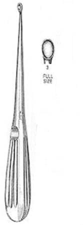 Miltex Miltex Spinal Fusion Curette Hibbs-Spratt 9 Inch Length Single-ended Handle Size 3 Tip Oval Cup Tip - 26-1634