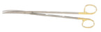 Miltex Carb-N-Sert - Dissecting Scissors Metzenbaum 10 Inch Length OR Grade German Stainless Steel / Tungsten Carbide NonSterile Finger Ring Handle Curved Blade Blunt Tip / Blunt Tip - 5-189A-TC