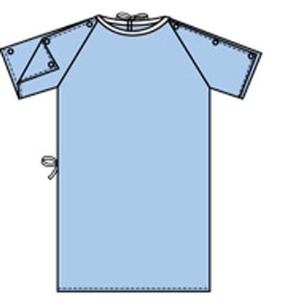 Lew Jan Textile - Patient Exam Gown X-Large Blue Reusable - V64-4342IB