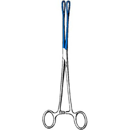 Sklar Sklar Blue Electrosurgical Forceps Schweizer 9-1/2 Inch Premium OR Grade Coated Stainless Steel NonSterile Ratchet Lock Finger Ring Handle Straight Ring Tip - 91-5404
