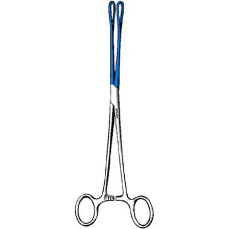 Sklar Blue Electrosurgical - Forceps Schweizer 9-1/2 Inch Length OR Grade Coated Stainless Steel NonSterile Ratchet Lock Finger Ring Handle Straight Ring Tip - 91-5404