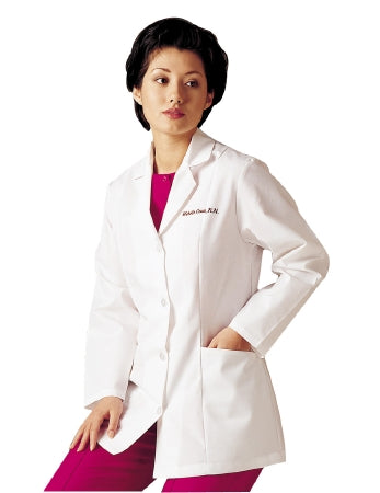 Landau Uniforms - Lab Jacket White Size 14 Hip Length Reusable - 3194WWYSZ14