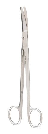 Miltex - Dissecting Scissors Boettcher 7-1/4 Inch Length OR Grade German Stainless Steel NonSterile Finger Ring Handle Curved Blade Blunt Tip / Blunt Tip - 5-256