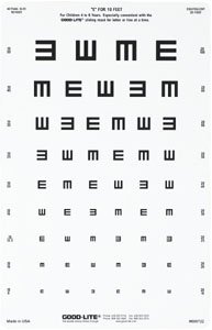 GOOD-LITE - Eye Chart Good-Lite 10 Foot Measurement Acuity Test - 600722