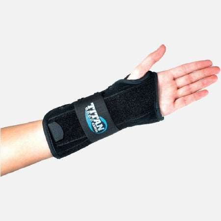 Hely & Weber Titan Wrist Wrist Splint Cock-Down Nylon / Felt Left Hand Black One Size Fits Most - 450-LT