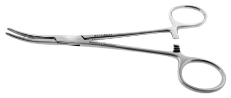 BR Surgical - Hemostatic Forceps Crile-Rankin 6-1/4 Inch Length Surgical Grade Stainless Steel NonSterile Ratchet Lock Finger Ring Handle Curved Blunt - BR12-26316