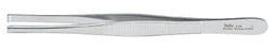 Miltex Tissue Forceps 6 Inch Surgical Grade Stainless Steel NonSterile NonLocking Thumb Handle Straight Serrated Tips w/1 X 2 Teeth - 31564
