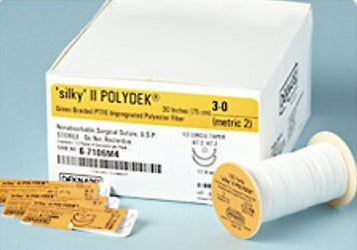 Teleflex Medical Polydek Suture without Needle Braided Polyester Nonabsorbable Coated Size 2 - 0 18 Inch Suture - 6-914