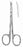 HerMann - Iris Scissors 4-1/2 Inch Length Surgical Grade Stainless Steel / Tungsten Carbide Finger Ring Handle Curved Sharp Tip / Sharp Tip - H-505HM